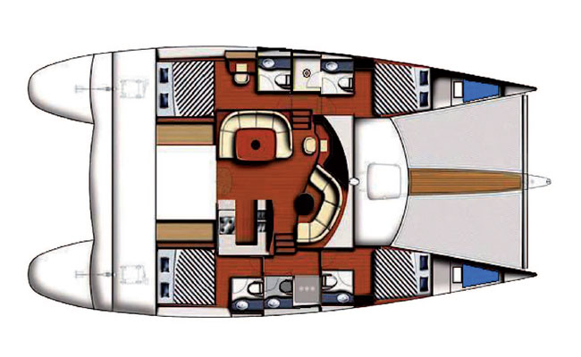 Eleuthera 60′ – Layout – Tornado | San Blas Sailing